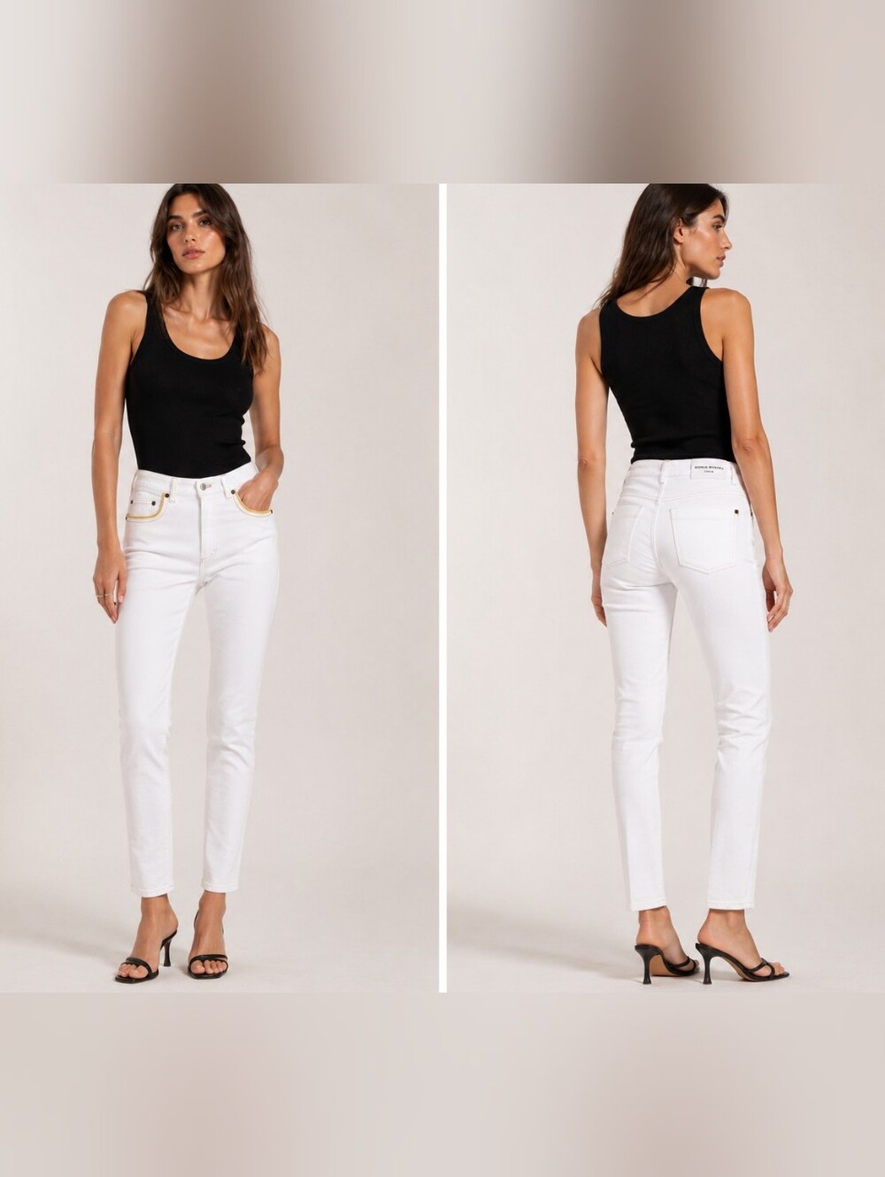 High-Rise  Jeans in White - Women